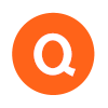Orange letter q