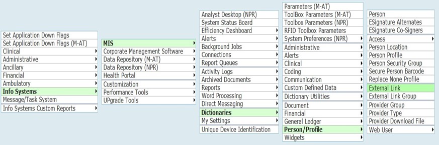 blog external link menu